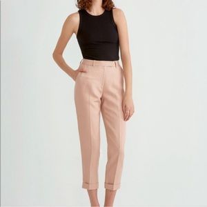 Frank and Oak Blush Linen Trousers